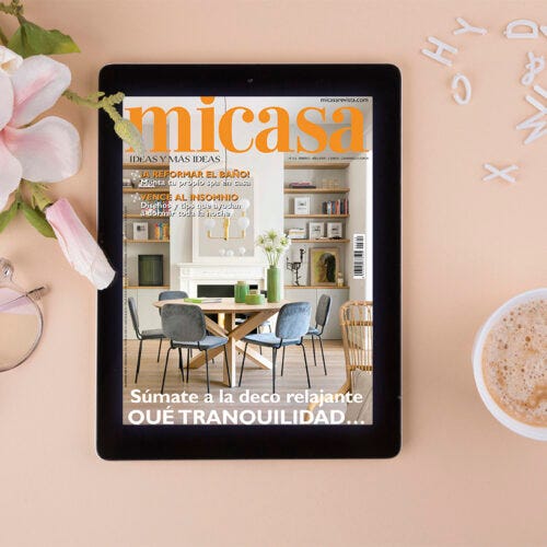 tablet con revista mi casa, aparicion de lola home