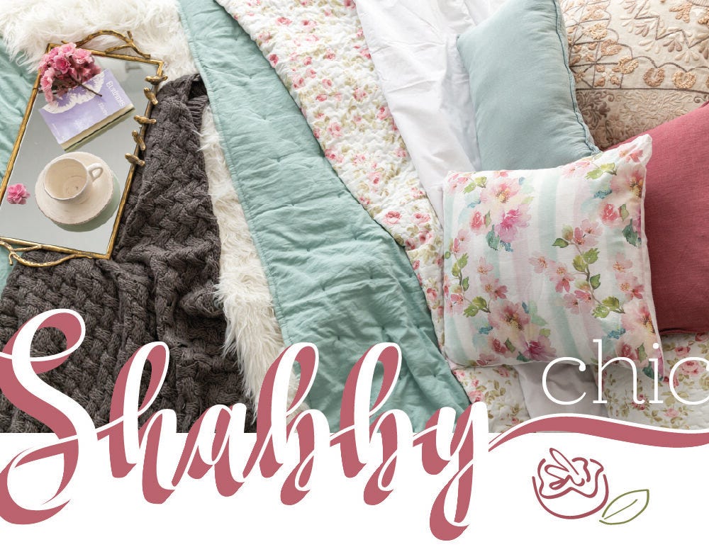 Textiles de cama para deco Shabby Chic