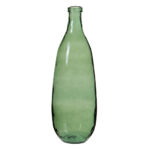 Jarron botella verde vidrio