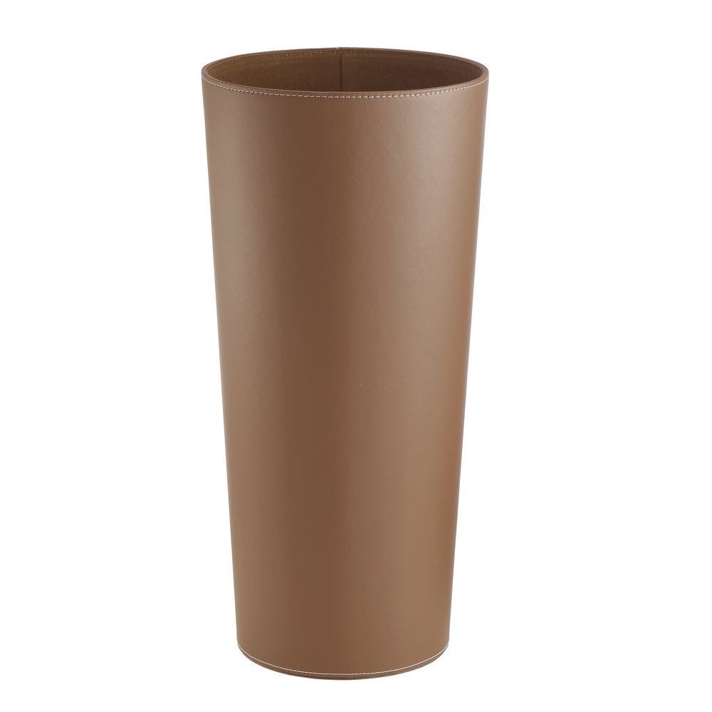 Paragüero redondo de símil piel marrón