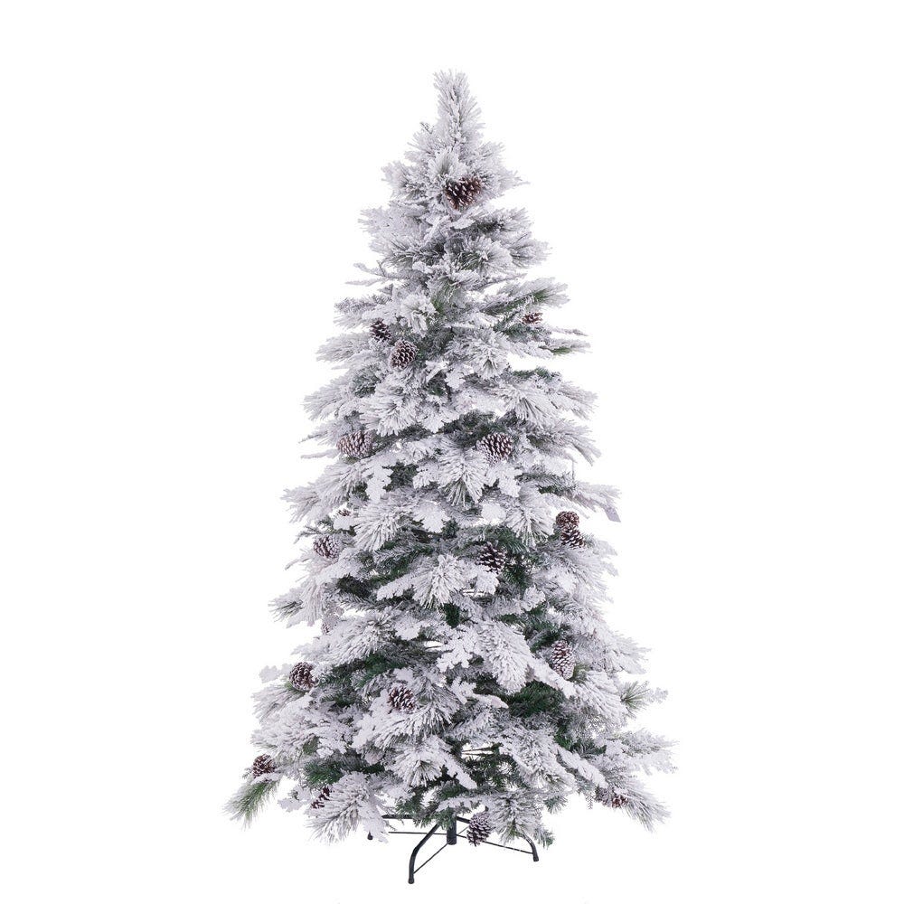 Árbol Navidad desmontable nevado de 150-210 cm